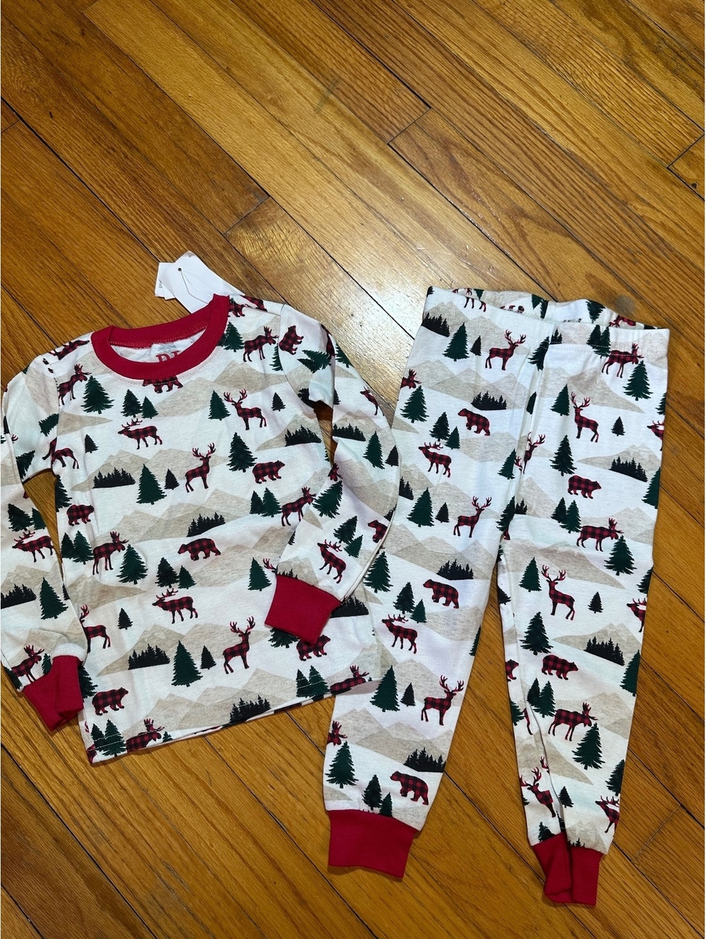 TCP Christmas Baby Boys Deer Bear Tree Pajamas 12-18M